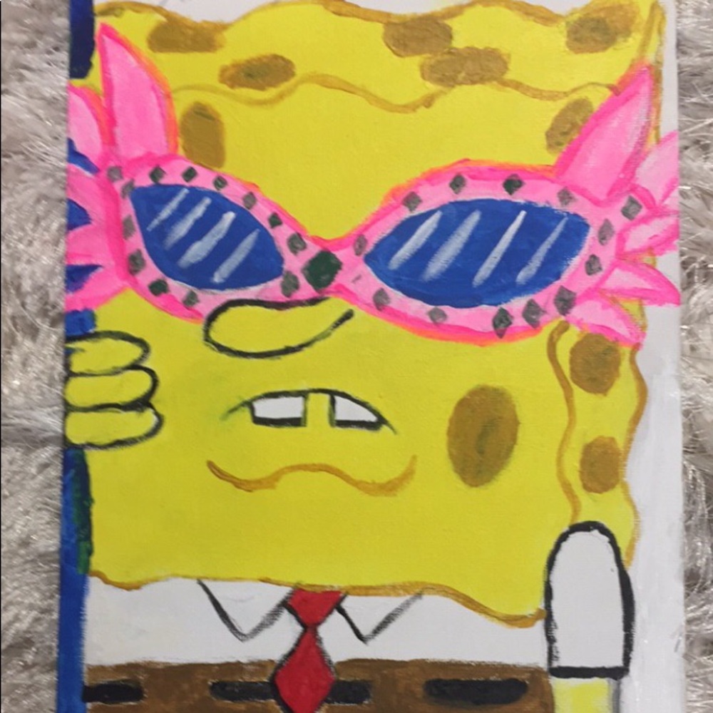 Handmade Spongebob Meme Canvas